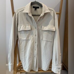 Forever 21 Casual Cream Button down Top